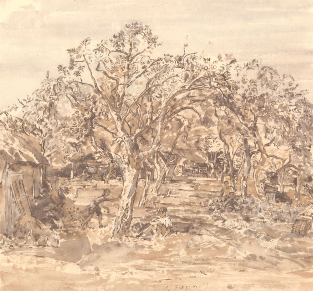 HARTLEY BOTTOM. Walnut-tree Farm. Kent. By Thomas Hennell 1949 old print